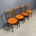 Set Van 4 Franse Cafe Stoelen Met Sierlijke Zittingen thumbnail 5