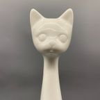Longneck Kat Wit Keramiek 80´s thumbnail 7
