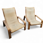 Mid-century Pulkka Lounge Chair By Ilmari Lappalainen For Asko, Finland, 1960s, Set Of 2 thumbnail 3