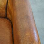 Karaktervolle Set Van 2 Stoere Vintage Schapenleren Clubfauteuils Met Een Prachtig Patina thumbnail 12