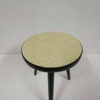 Vintage Klein Planten Bijzettafel Met Cremekleurig Blad thumbnail 8