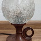 Space Age Tafellamp Glas Mat Bolvormig thumbnail 2