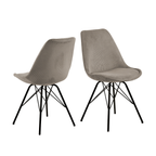 Bradford Eetkamerstoel - Set Van 2 - Beige Fluweel thumbnail 2