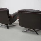 Vintage De Sede Ds-31 Draai Fauteuil In Bruin Leer thumbnail 17