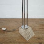 Travertine And Chroom Floor Lamp thumbnail 5