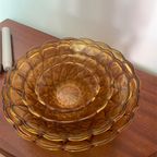 Vintage Amber Persglas Schalen (Set Van 3) thumbnail 2