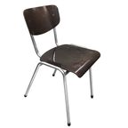 Vintage Stapelbare Stoelen Met Plywood Zitting thumbnail 4