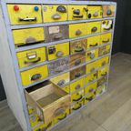Vintage Industrial Chest Of Drawers With 40 Drawers 'Yellow' thumbnail 5