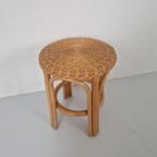 Vintage Rotan Boho Kruk Bamboe Design. thumbnail 3