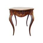 Antiek Franse Louis Xv Stijl Tafel Met Lade, Eind 19e Eeuw thumbnail 4
