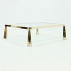 Large Rare Solid Brass Coffee Table By Peter Ghyczy 1980S thumbnail 2