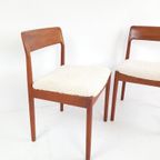 5 Vintage Teakhouten Stoelen Teddy Nieuw Gestoffeerd thumbnail 7