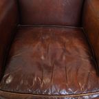 Fijne Schapenleren Fauteuil/ Armchair Met Mooie Kleuren En Een Goed Zitcomfort thumbnail 6