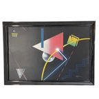 Memphis Style / Postmodern - Airbrush On Canvas - Abstract - Signed By Artist - 1980’S/1990’S thumbnail 2