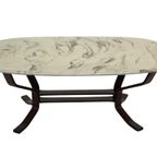 Vintage Salontafel Marmer Hout Minimalist Design Zweden thumbnail 8