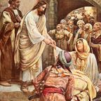Vintage Religieuze Print Op Karton: “ The Wonderful Healer “ thumbnail 6