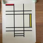Piet Modrian (1872-1944), "composition Jaune Et Rouge".. thumbnail 2