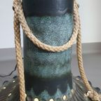 German Ceramic Vase Lamp / Rope Oversized Floor Lamp thumbnail 6