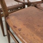 Set Van 6 Eiken Hans Wegner Stoelen 68172/7 thumbnail 8