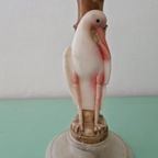 Albast Eind 19e Eeuws Tazza Schaal Met Vogels. thumbnail 5