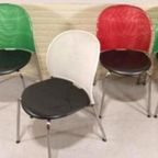 4 Postmodern Orta Stoelen, Christoph Hindermann, Dietiker thumbnail 2