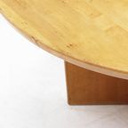 Vintage Deense Ronde Uitschuifbare Eettafel Tafel Massief Hout thumbnail 4