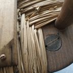 Brutalist Eetkamerstoelen Jaren 40-50 Met Rieten Zitting thumbnail 7
