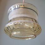 Vintage Hanglamp - Amberkleurig Glas Met Frosted Textuur thumbnail 6