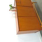 Teak Kast Met Schuine Poten En Lades Uit Zweden thumbnail 5