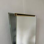 Vintage Midcentury Spiegel, Strak Met Messing Zwart Uniek thumbnail 4