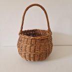 50's Rotan Vintage Mand Picknickmand Hengselmand Mand Mandje thumbnail 4