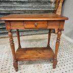 Antiek Brocante Tafeltje Sidetable Met Lade 70 X 73 Cm thumbnail 4