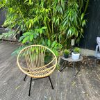 Rohé Noordwolde Rotan Bamboe Fauteuil 1960 thumbnail 18