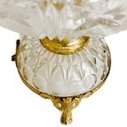 Vintage Rococo Kristal Messing Hollywood Regency Bonbonschaal thumbnail 5