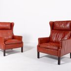 1970’s Pair Of Vintage Danish Design ‘wing’ Armchairs By Mogens Hansen thumbnail 2