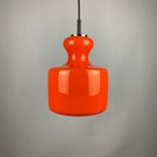 1 Of 2 Bright Orange Glass Pendant Light By Peill And Putzler 1960 thumbnail 3