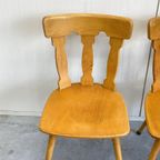 Set Vintage Stoelen Jaren 6O Keukenstoel Hout thumbnail 6