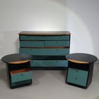 Giorgetti Set 1990 By Umberto Asnago Bed Sidetables / Sidetables / Sideboard With Drawers. thumbnail 11
