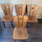 4X Franse Brutalist Stoelen thumbnail 12