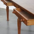 Grote Robuuste En Tijdloze Antieke Engelse Eettafel Gemaakt Van Eikenhout thumbnail 13