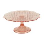 Grote Roze Taartschaal Standaard Depression Glass Art Deco 30Cm thumbnail 3