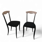 2 X Charme Dining Chair By Fasem Is A Slender, Yet Strong Masterpiece 1980s thumbnail 3