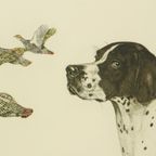 Kleuren Litho’s Boris Riab Jachthond Gesigneerd Kunst Paris thumbnail 11