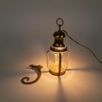 Messing - Lantaarn - Muurlamp - Wandlamp - 1E Kwart 20E Eeuw thumbnail 5