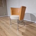 Lammhults Felix Fauteuil - Design - Oranje - Leder - Grijs thumbnail 3