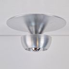 Vintage Disc Plafondlamp Aluminium Mid Century Zilver ‘70 thumbnail 6