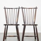 Set Van 4 Vintage Houten De Ster Gelderland Design Spijlen Stoelen thumbnail 4