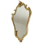 Vergulde Rococo Stijl Spiegel Met Console Acanthus Frankrijk thumbnail 13