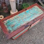 Kleurrijk Tv Meubel, Sidetable, Console Gemaakt Van Sloophou thumbnail 5