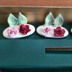 Complete Set Van 8 Porseleinen Plaats Kaarthouders In Originele Doos Crown Staffordshire thumbnail 16